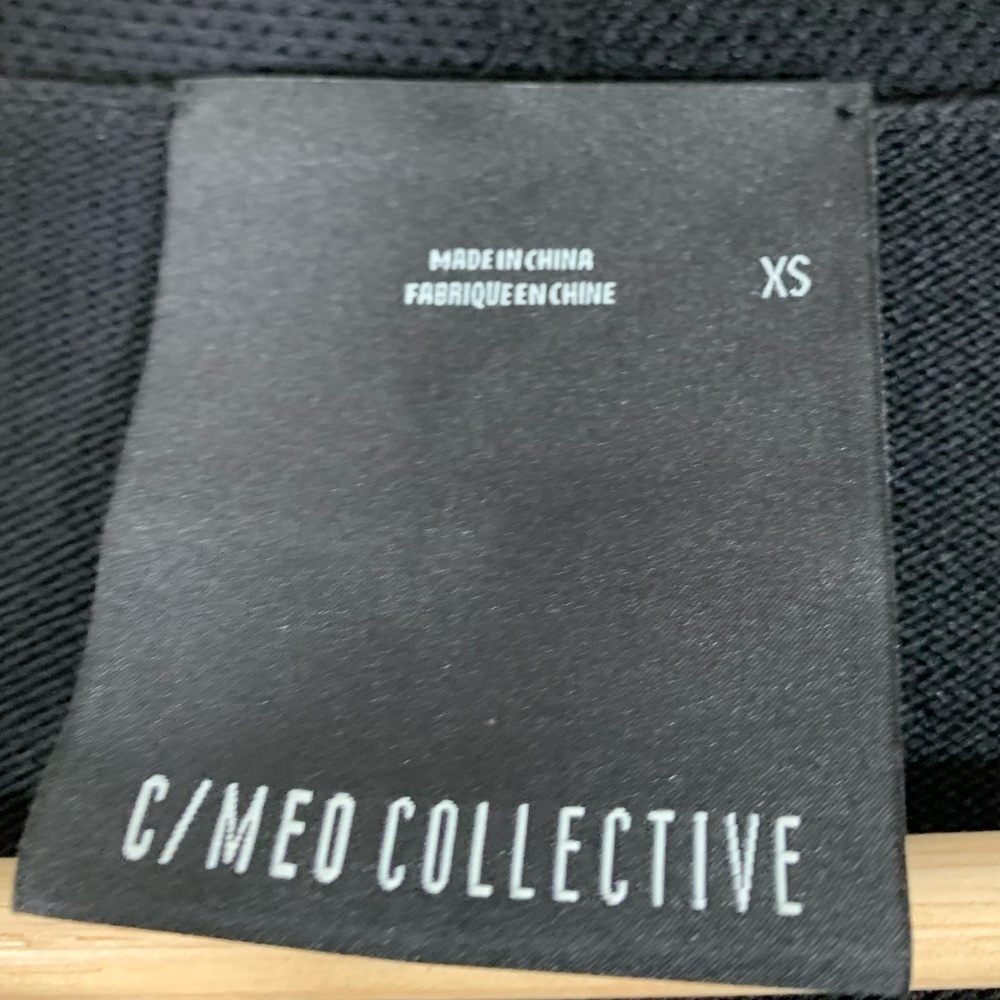 C/MEO COlLECTIVE Open Front Knit Cardigan Black Size XS - Picture 14 of 14